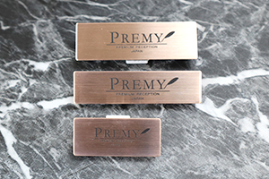 メタル名札ピンクゴールドサイズ