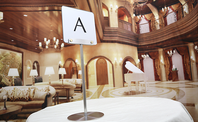 宴会テーブル札プルーム全体