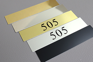 ルームナンバー表示金属プレート