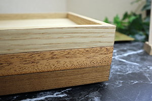 木製トレー重ね置き